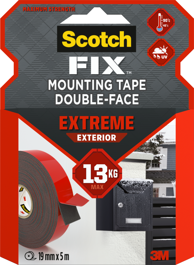 Supermocna zewnętrzna taśma mocująca Scotch-Fix™ 19 mm x 5 m